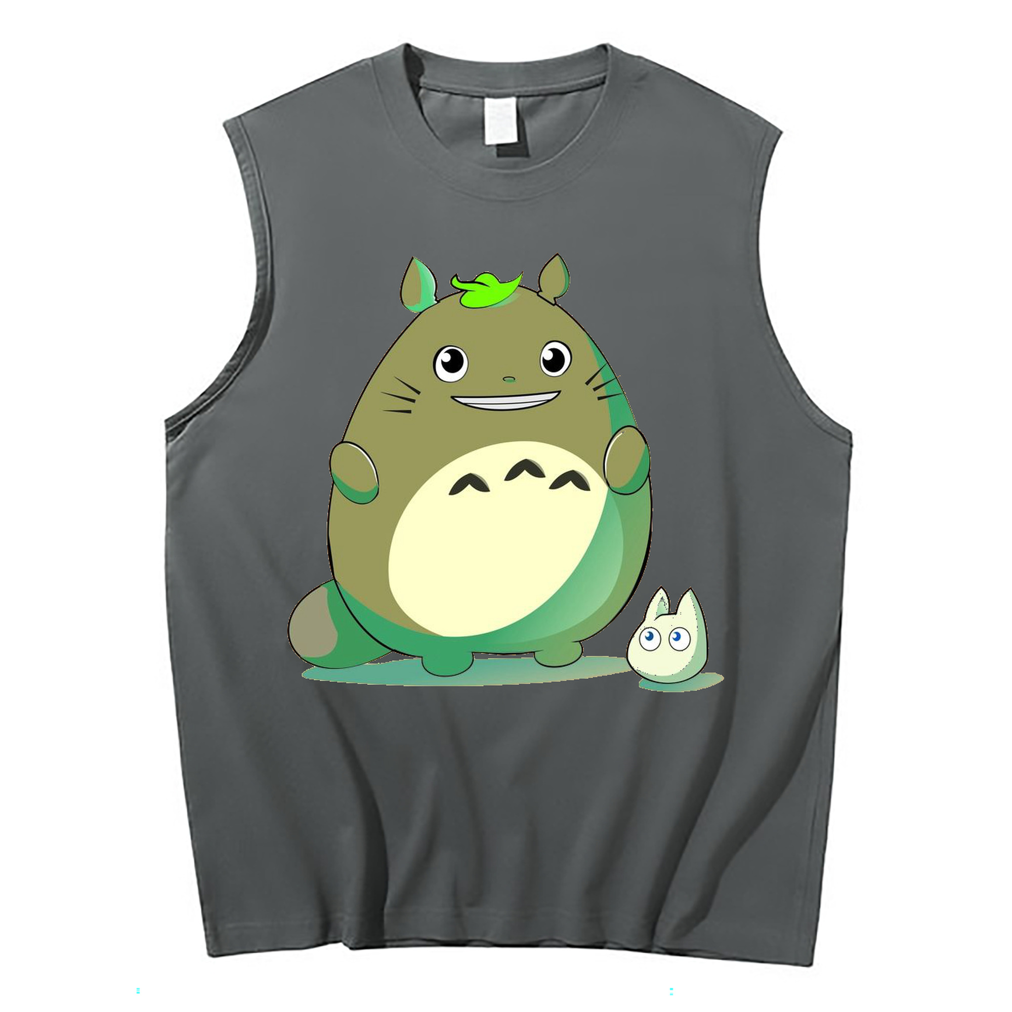 （画像用） となりのトトロ 草壁メイ 草壁サツキ My Neighbor Totoro Satsuki Kusakabe Mei Kusakabe コットン100％タンクトップ（フロントプリント）